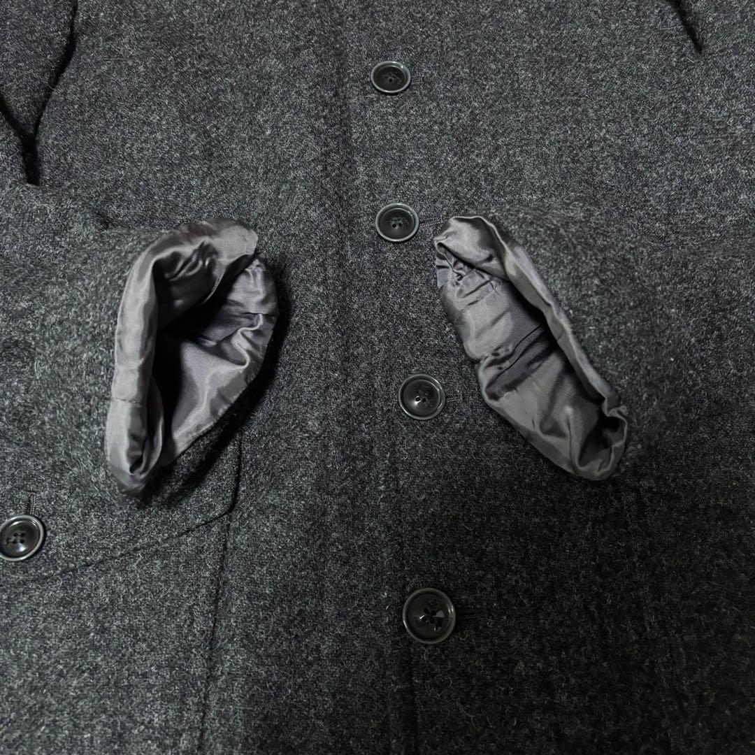 未使用品⭐︎エディーバウアー　ウールコート　ハリスツイード　ダークグレー　XL