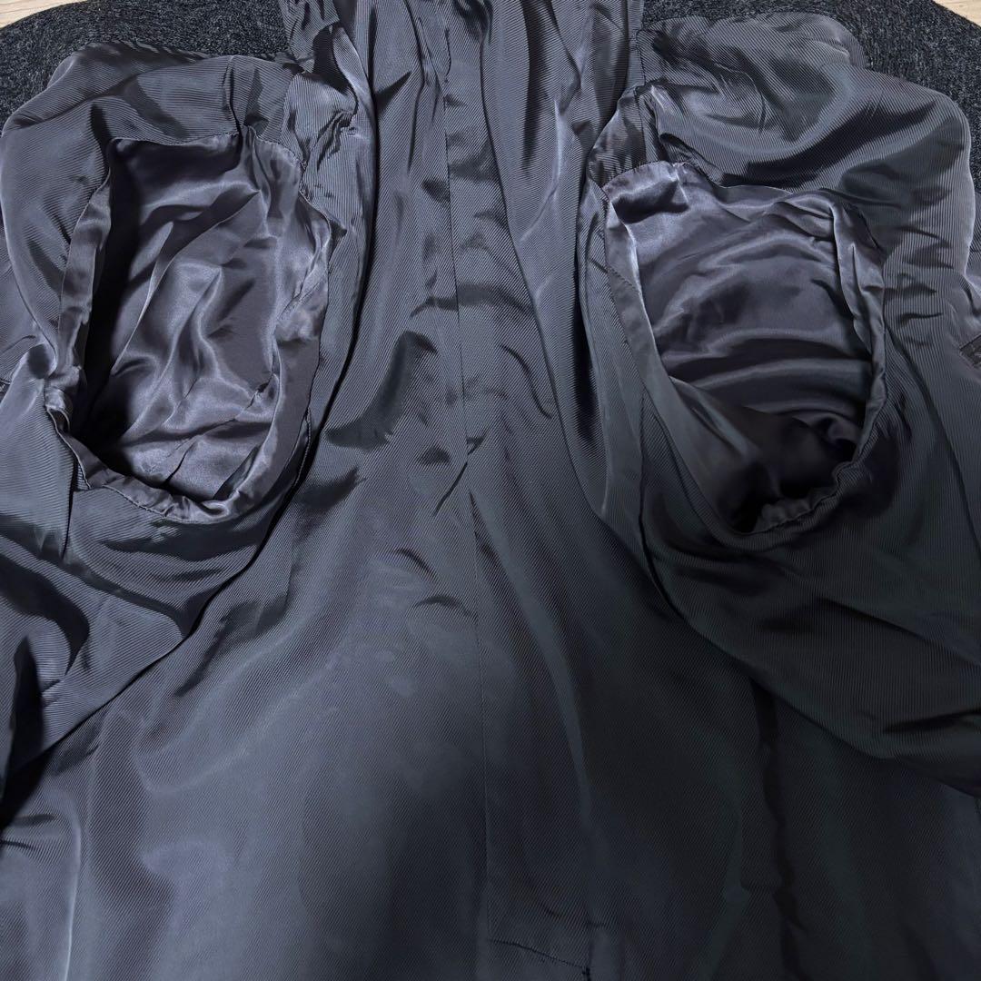 未使用品⭐︎エディーバウアー　ウールコート　ハリスツイード　ダークグレー　XL