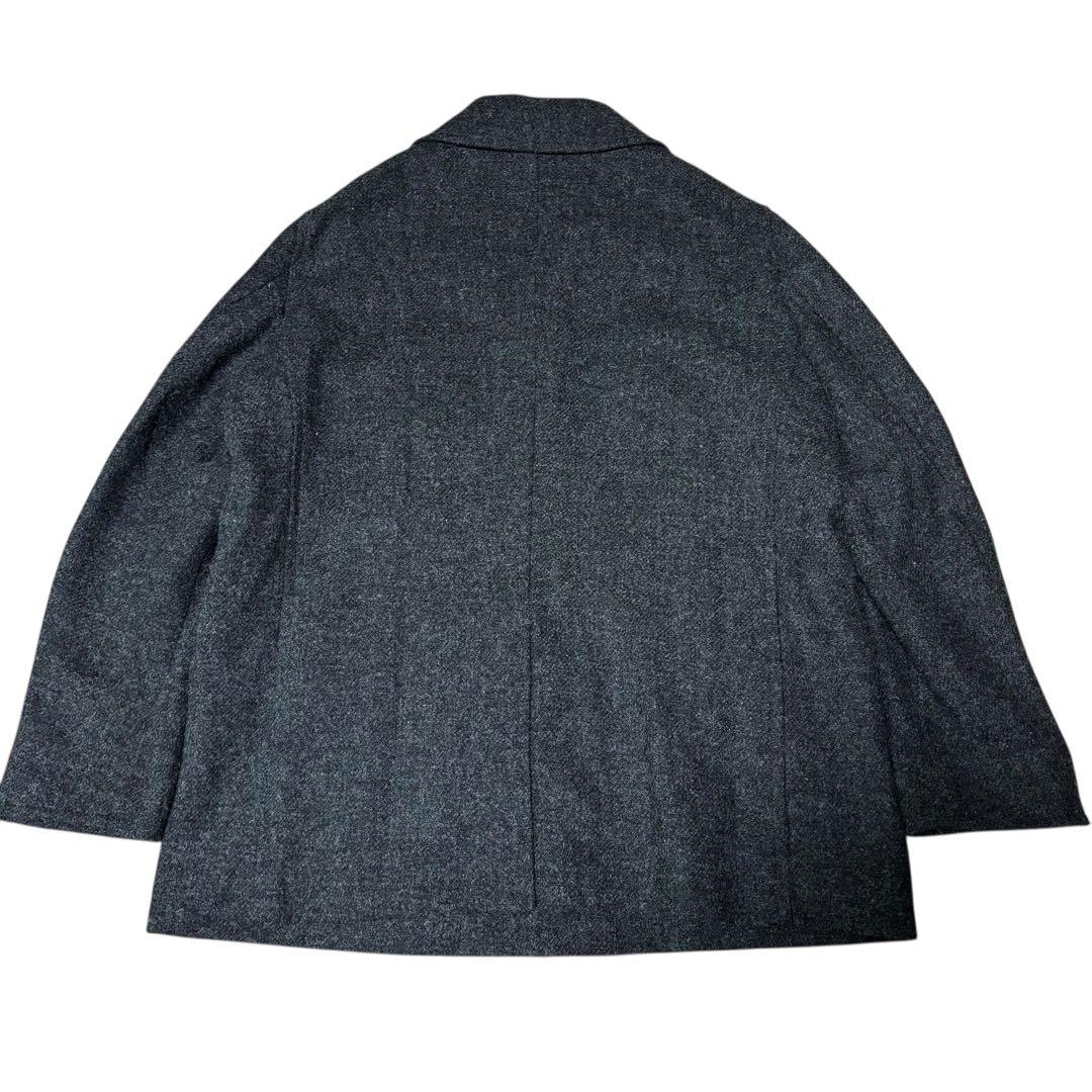 未使用品⭐︎エディーバウアー　ウールコート　ハリスツイード　ダークグレー　XL