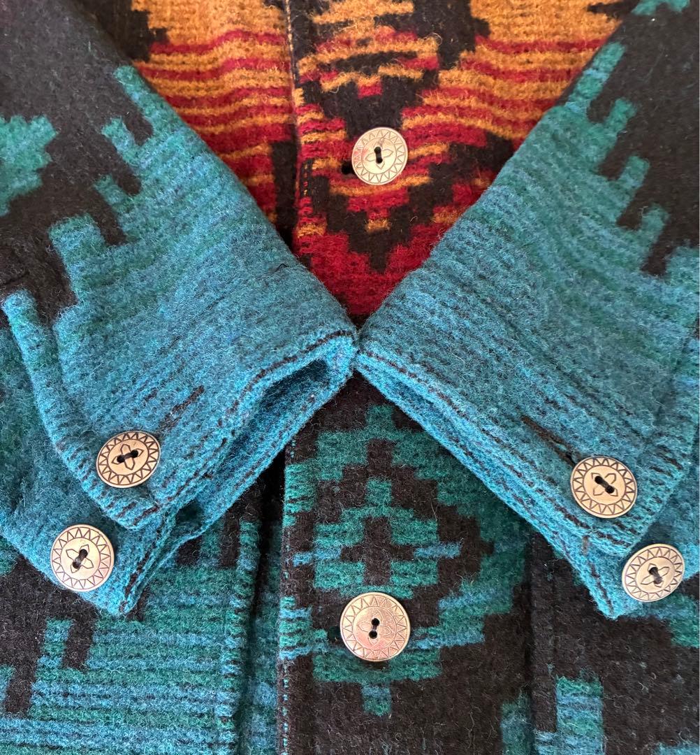 ビンテージWOOL RICH 80s ネイティブ柄 ウールジャケットUSA M