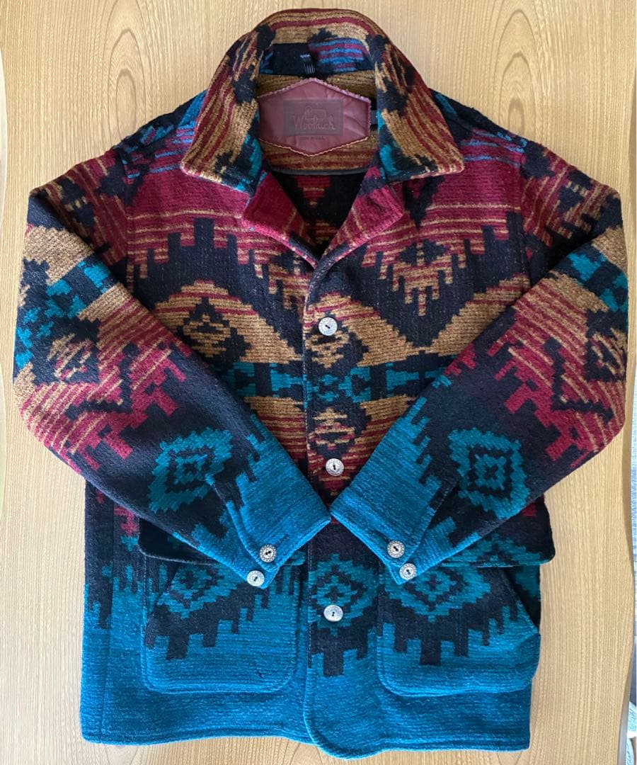 ビンテージWOOL RICH 80s ネイティブ柄 ウールジャケットUSA M