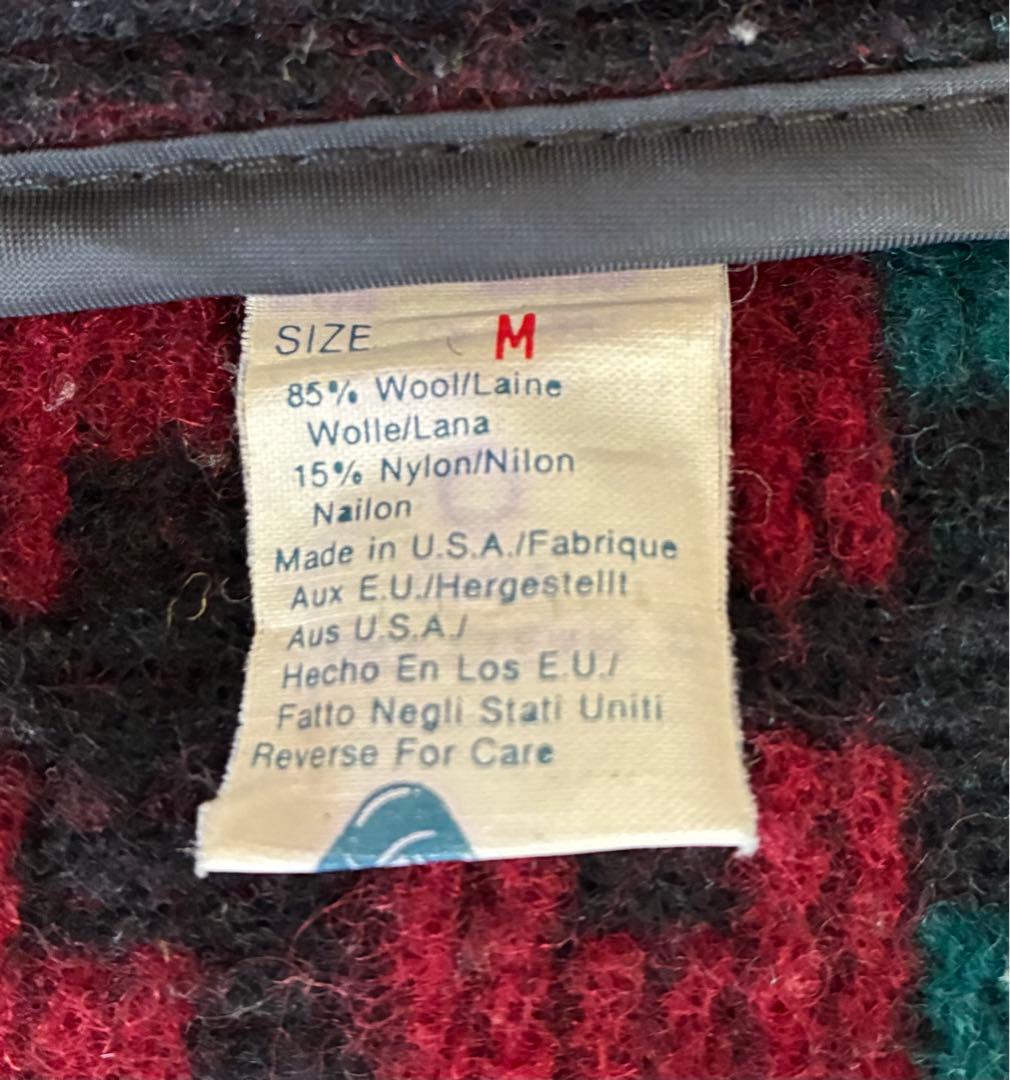 ビンテージWOOL RICH 80s ネイティブ柄 ウールジャケットUSA M