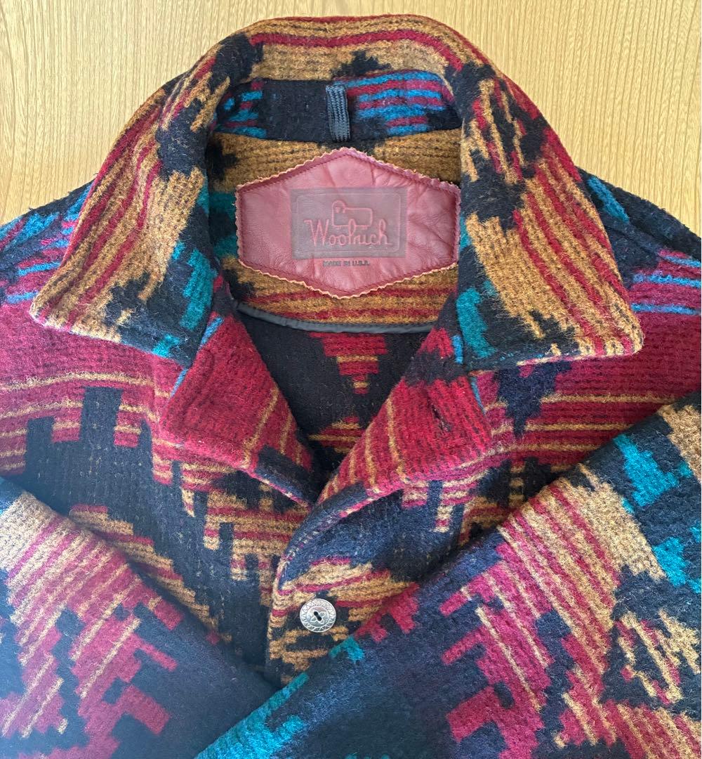 ビンテージWOOL RICH 80s ネイティブ柄 ウールジャケットUSA M