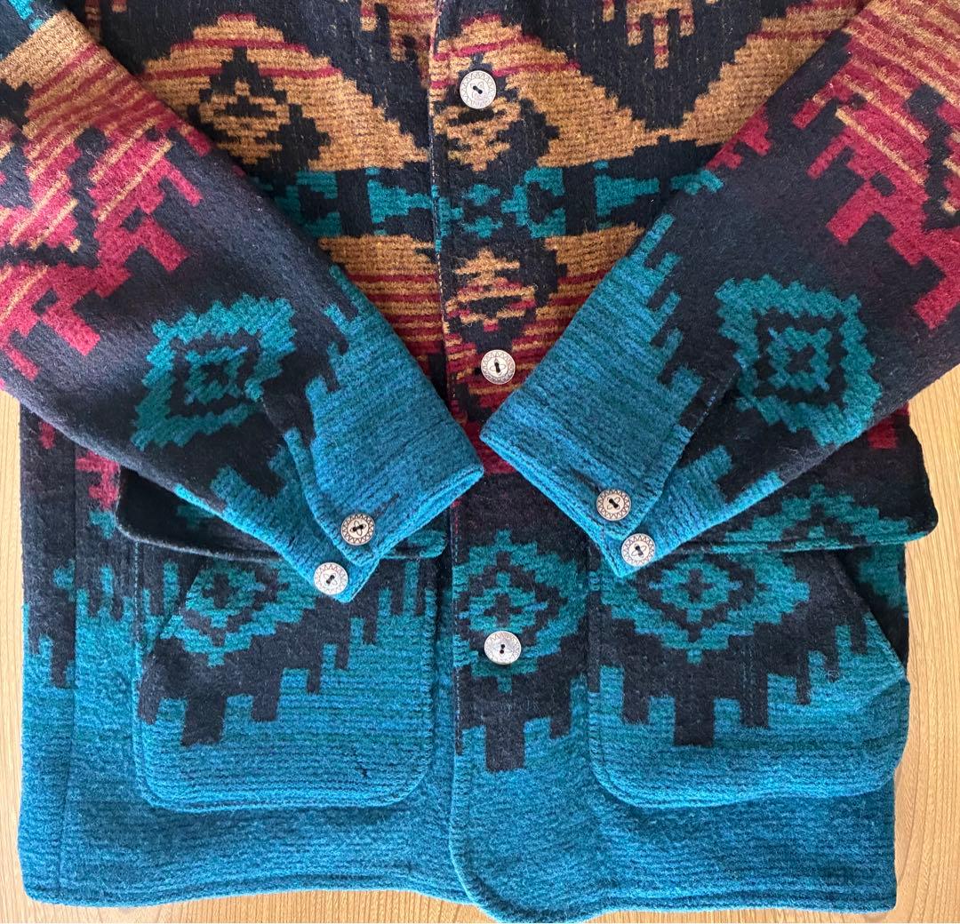 ビンテージWOOL RICH 80s ネイティブ柄 ウールジャケットUSA M