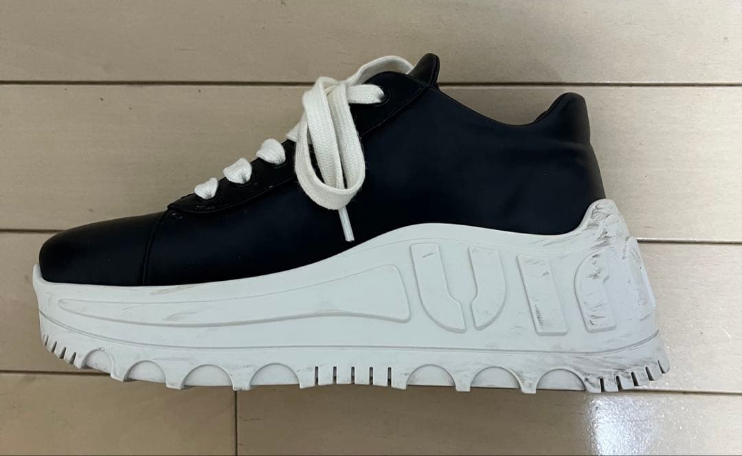 miumiu 厚底スニーカー　レザー　ブラック　サイズ36