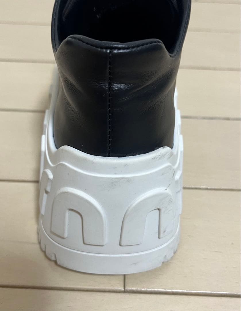 miumiu 厚底スニーカー　レザー　ブラック　サイズ36