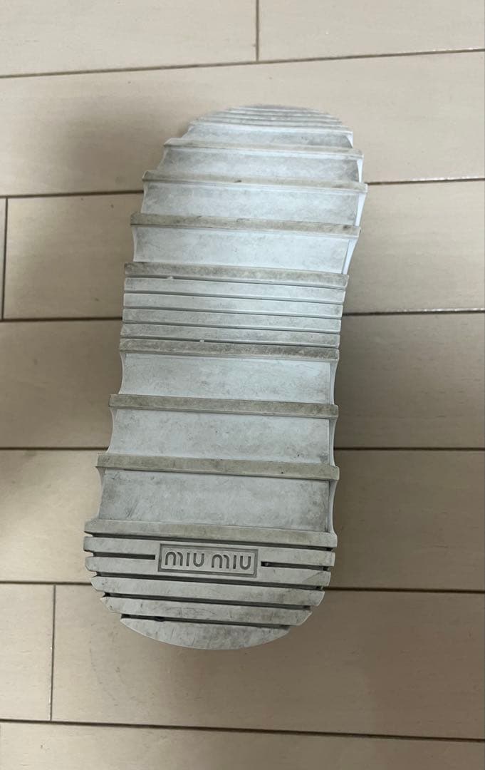 miumiu 厚底スニーカー　レザー　ブラック　サイズ36