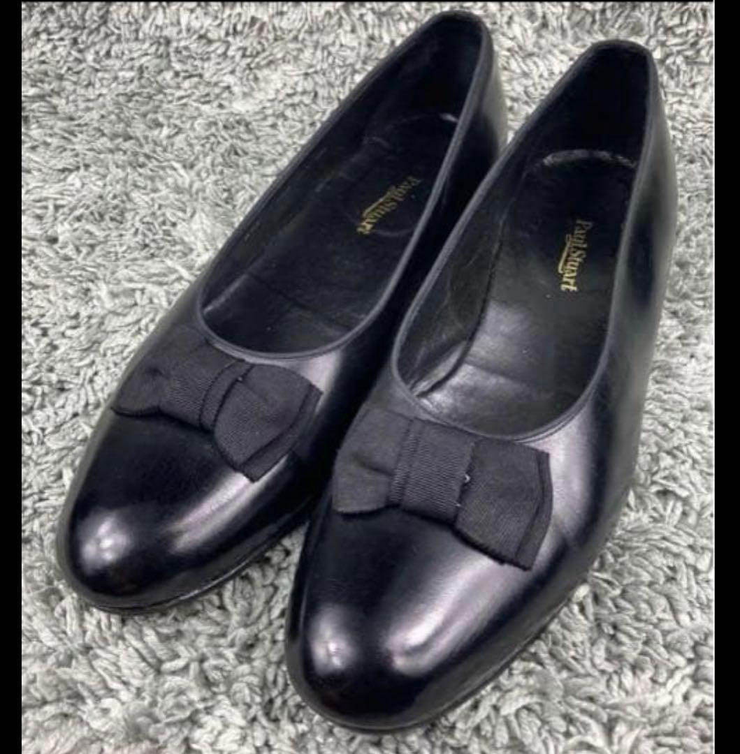 オペラパンプス Paul Stuart レザー 革ブラック 黒 マルヤマくん着用