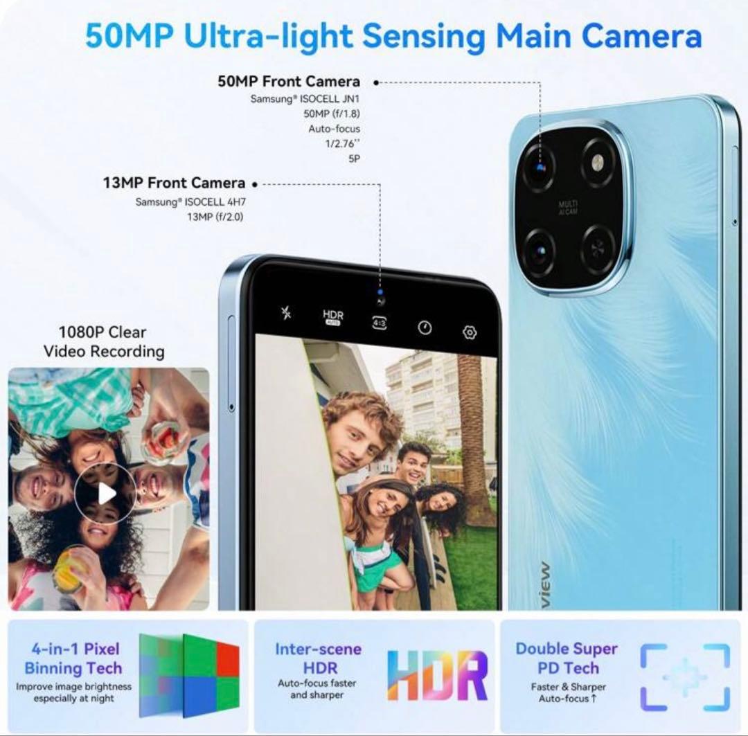 Blackview COLOR6 24GB(8+16)RAM128GB 黒 本体