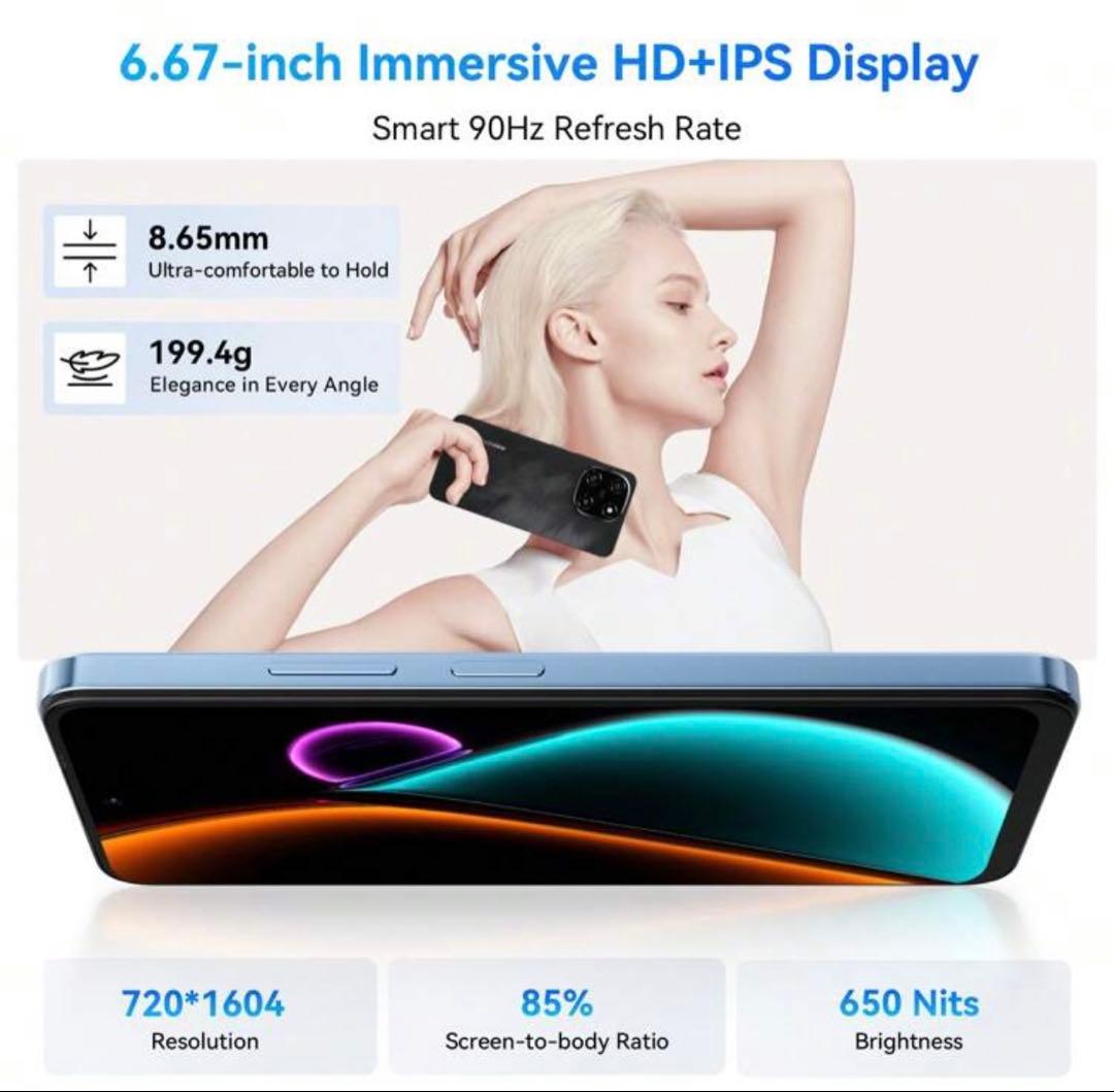 Blackview COLOR6 24GB(8+16)RAM128GB 黒 本体