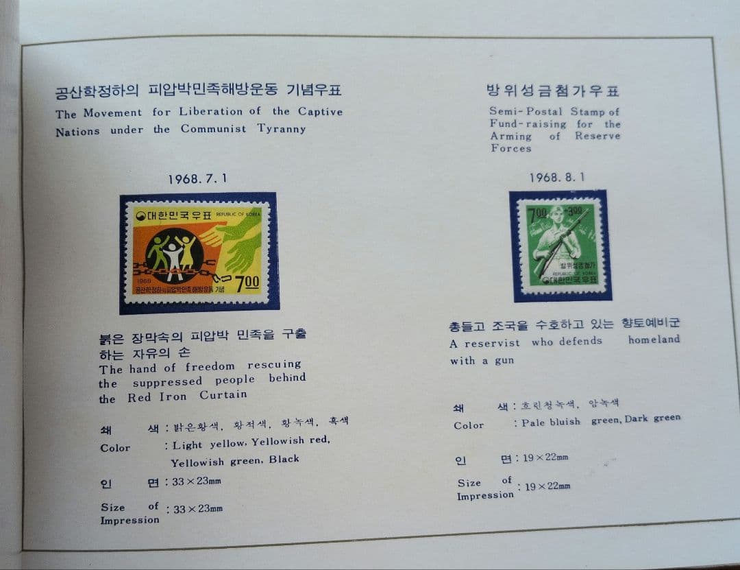 s*y様 1968年 切手アルバム 大韓民国