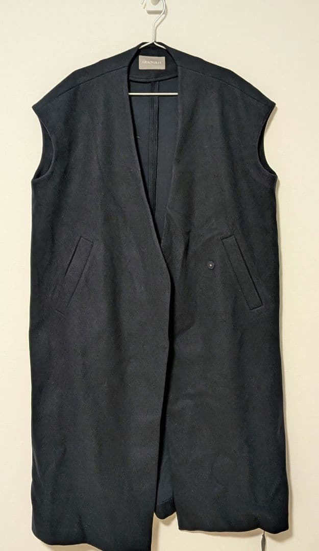 【限定セール】GRACEGRAY ロングベスト ジレ　ネイビー 新品未使用