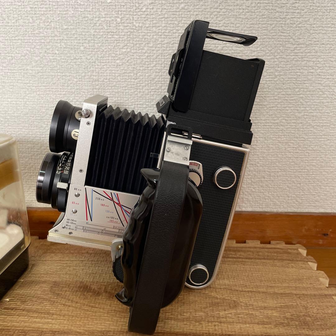 MAMIYA C220 55mmレンズ、135mmレンズ 、ハンドグリップセット