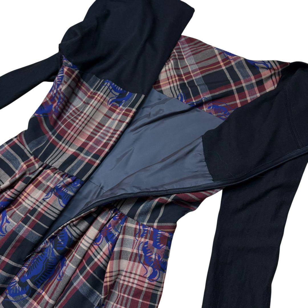 極美品 ヴィヴィアンウエストウッドレッドレーベル ニット切り替え ワンピース