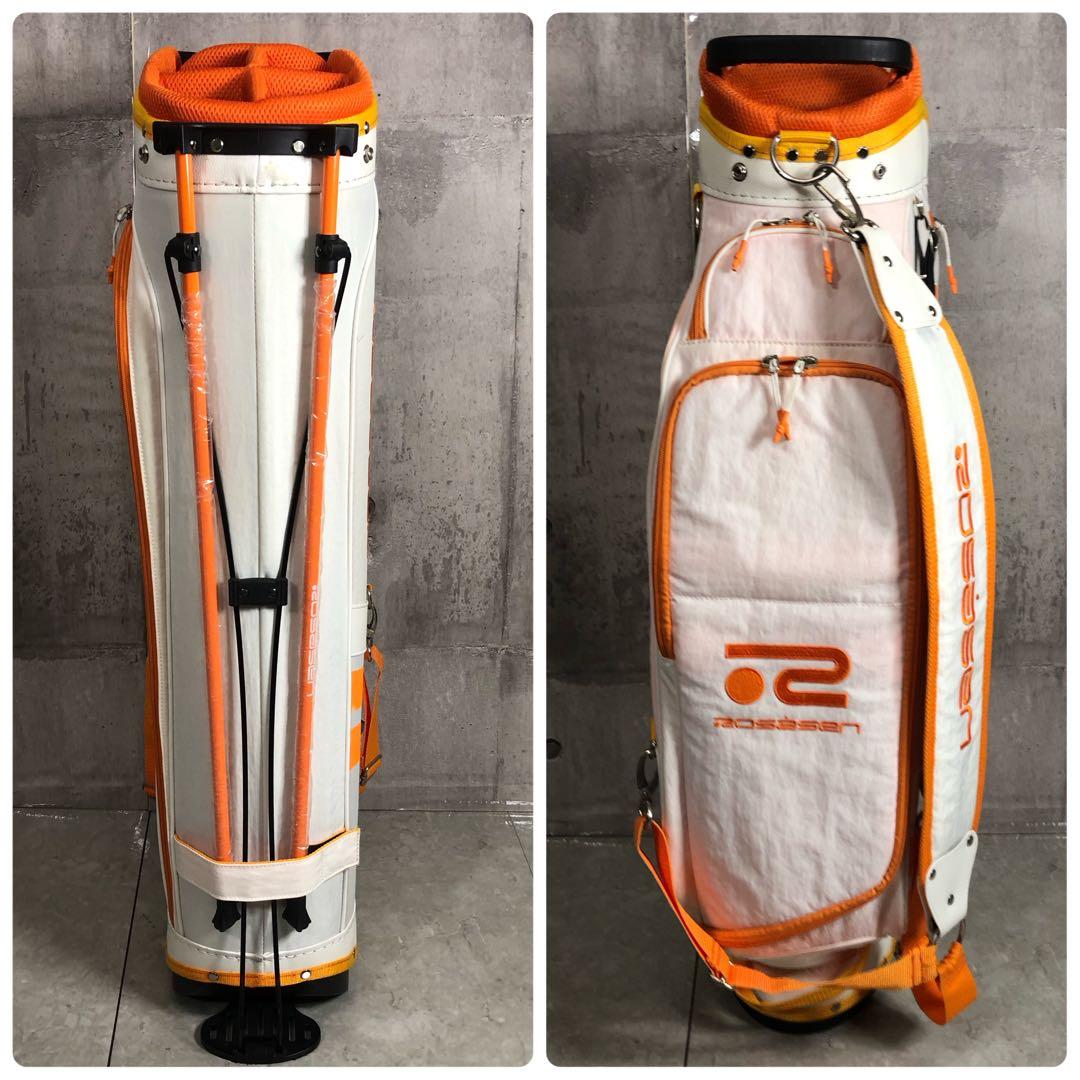 ROSASEN　キャディバッグ　スタンド式　ホワイト　キャンバス　レディース