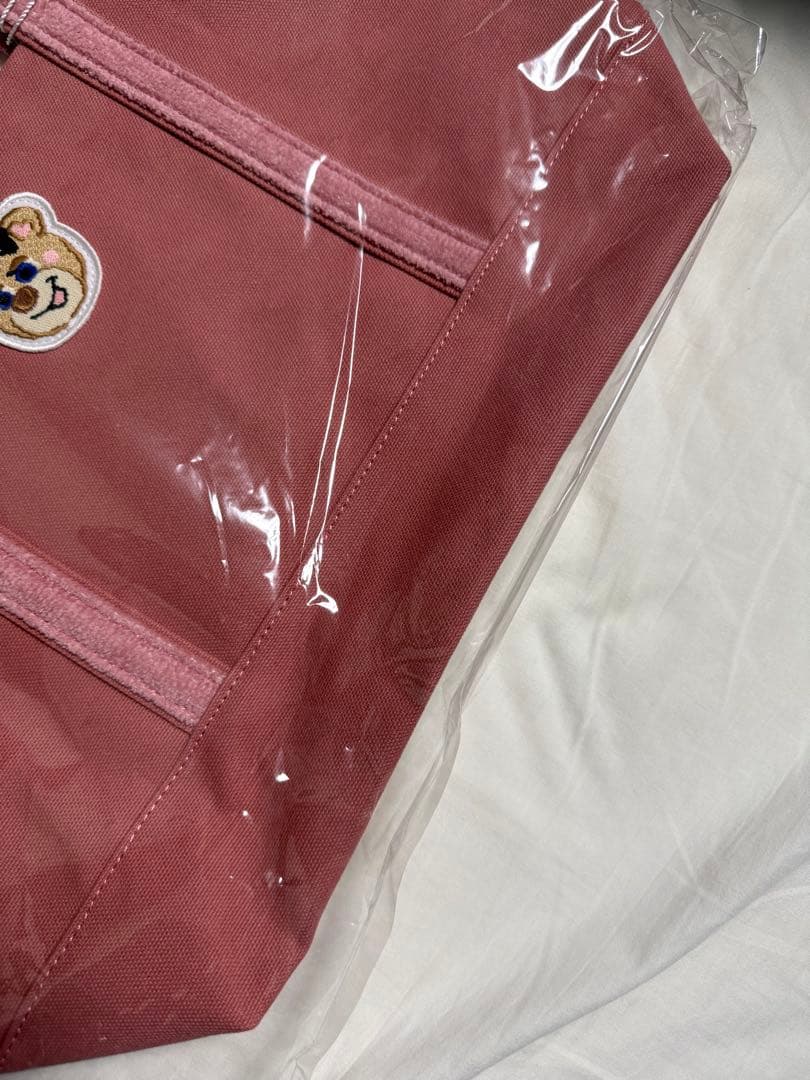 新品未開封　オールドテディガール ワッペントートバッグ ピンク(大)