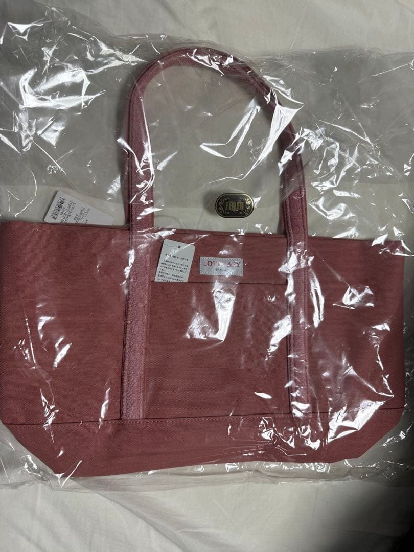 新品未開封　オールドテディガール ワッペントートバッグ ピンク(大)