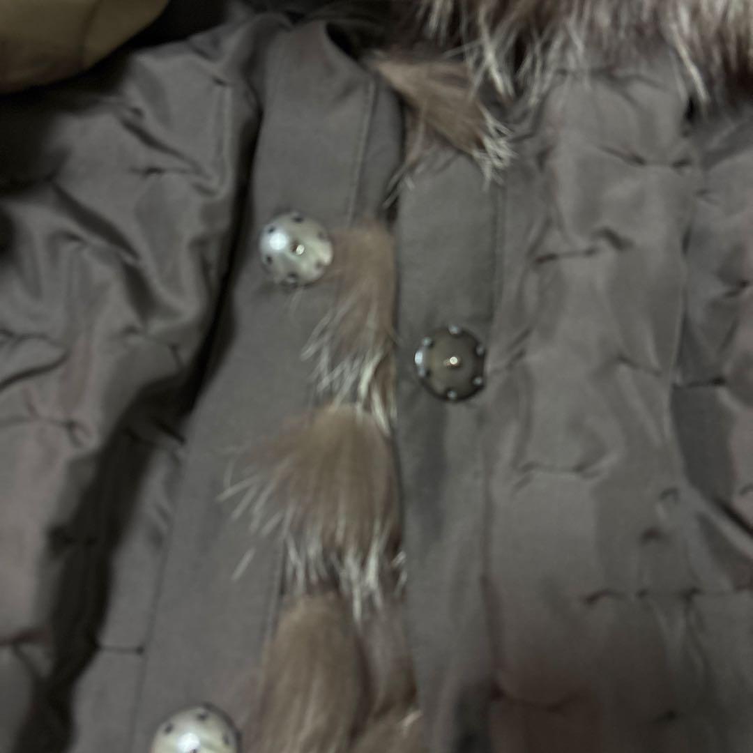 大きいサイズ　ダーマコレクション　シルバーフォックス　シルクライナー付きコート