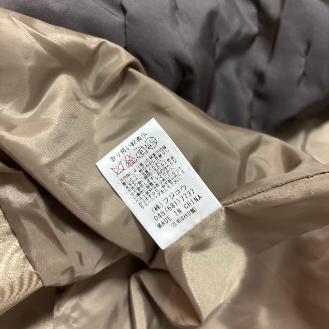 大きいサイズ　ダーマコレクション　シルバーフォックス　シルクライナー付きコート