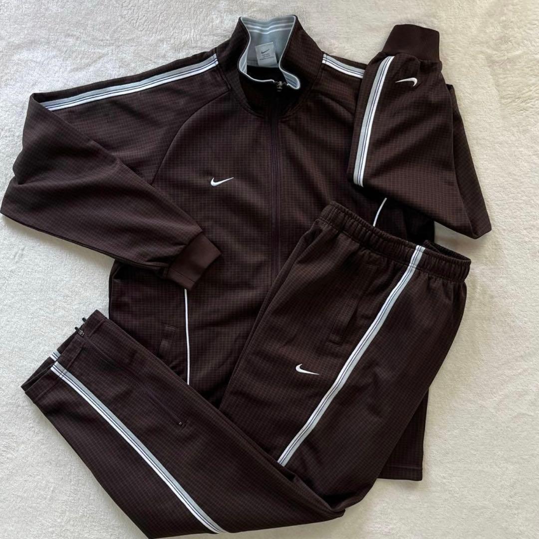 【希少】00s Nike ナイキ ジャージ セットアップ ブラウン Lサイズ