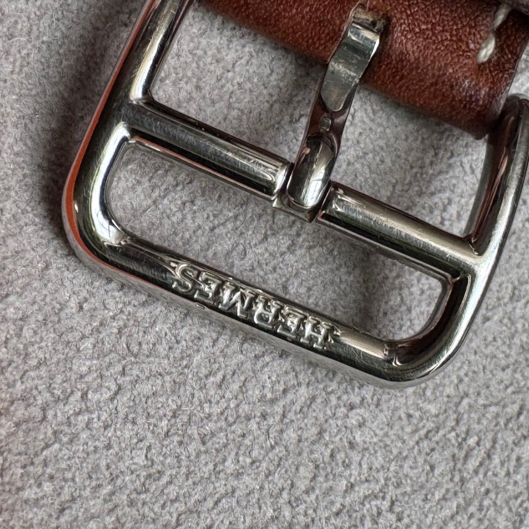 2396 Apple Watch エルメス　ブラウン　二重巻き　　バンド　レザー