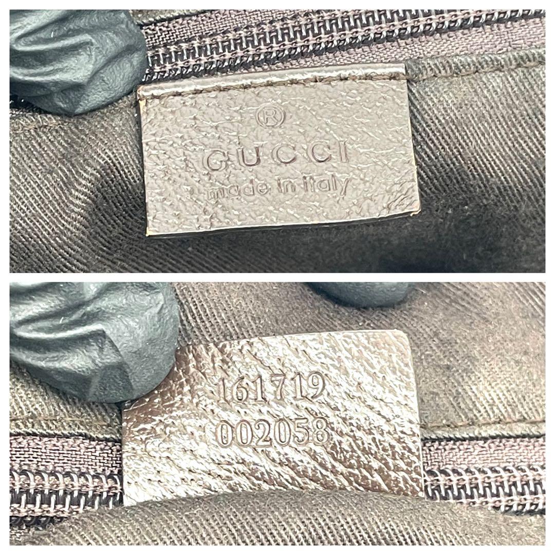 グッチ✨GGキャンバス レザー トートバッグ A4収納可 シェリーライン ハンド