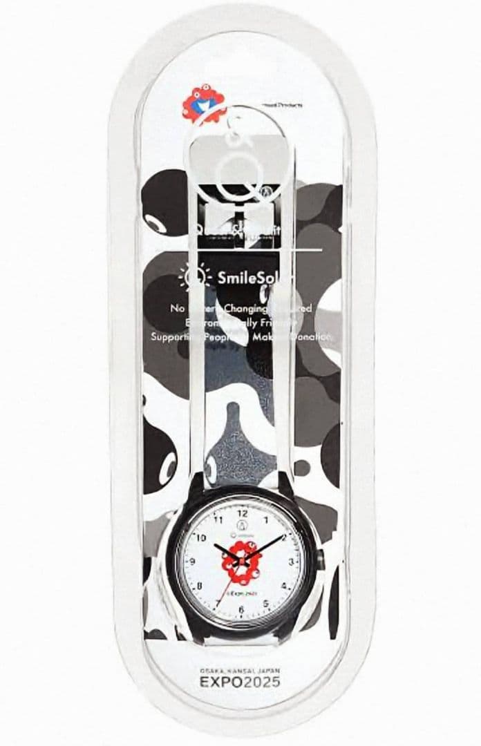 万博　シチズン　スマイルソーラー　腕時計　黒 ミャクミャク　コミャク　男女兼用