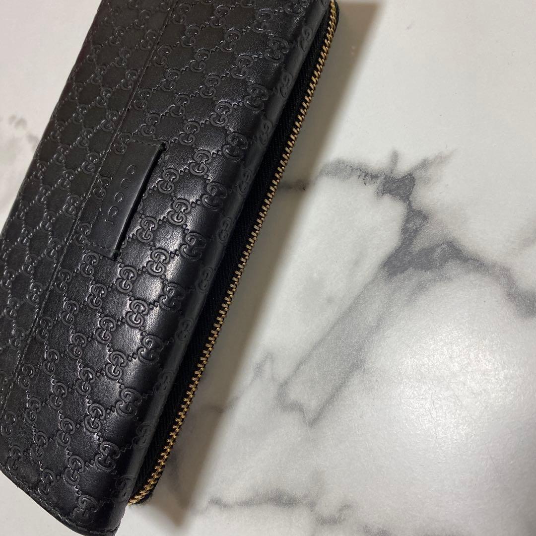 GUCCI ブラック GGパターン長財布