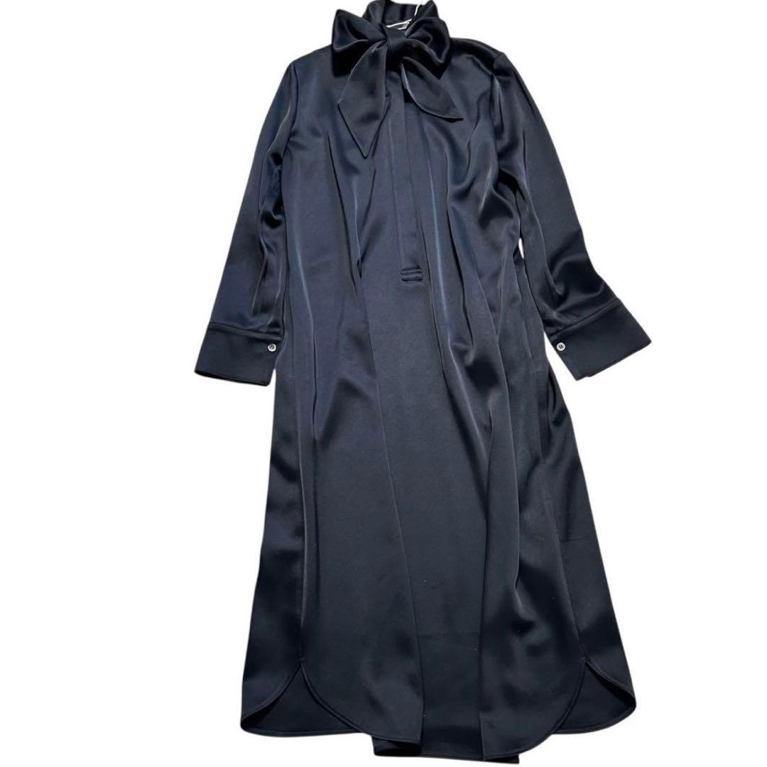 美品✨️theory luxe サテンシャツワンピース ウオッシャブル