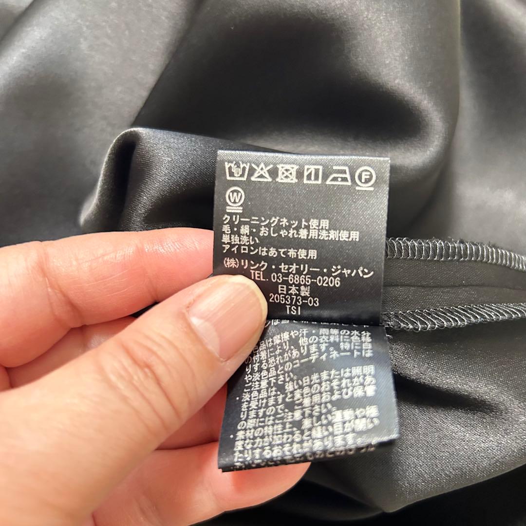 美品✨️theory luxe サテンシャツワンピース ウオッシャブル