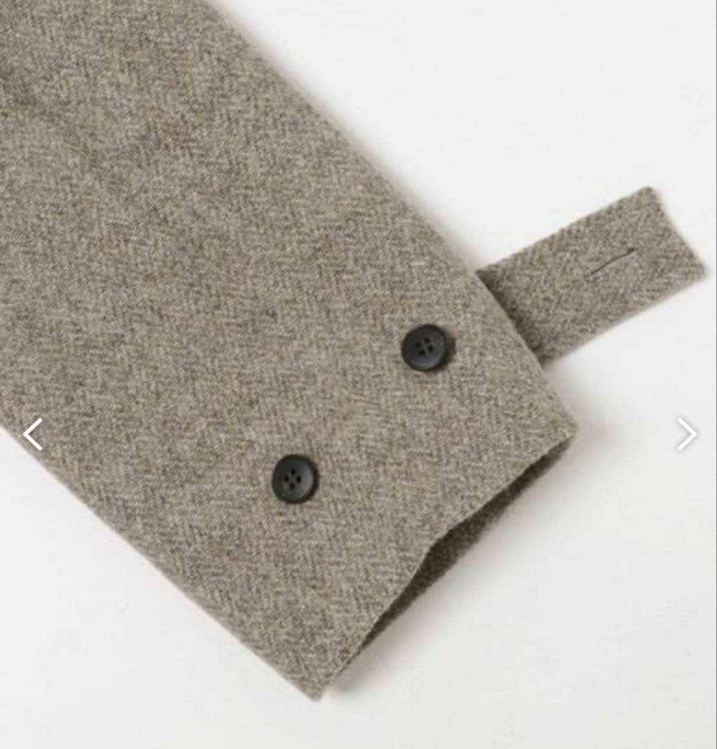 新品タグ付　かぐれ　ヘリンボンウールショートコート　ベージュ　今季完売　お値下げ