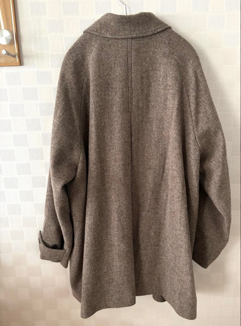 新品タグ付　かぐれ　ヘリンボンウールショートコート　ベージュ　今季完売　お値下げ