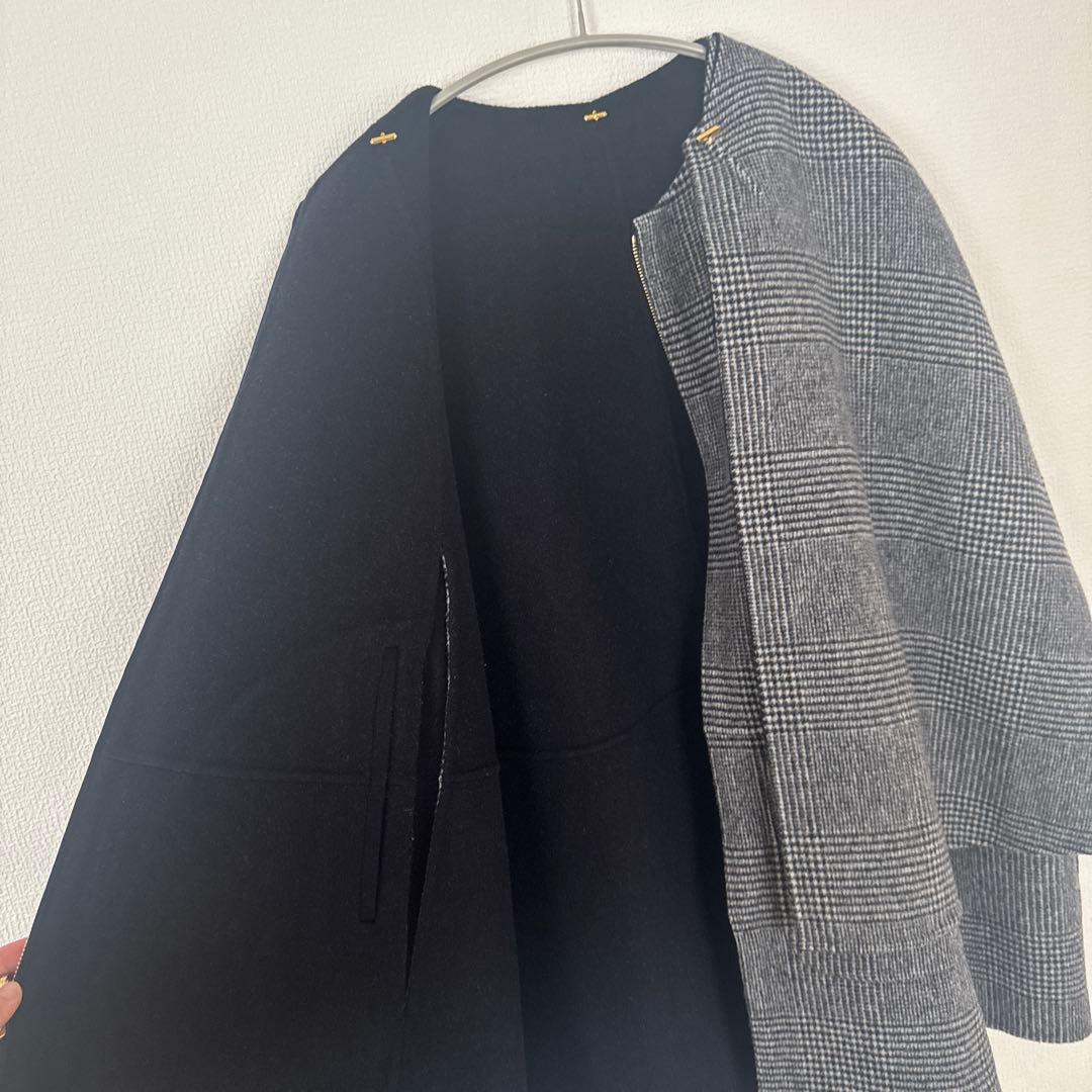 こーち　Drawer ケープコート　ポンチョ　グレンチェック