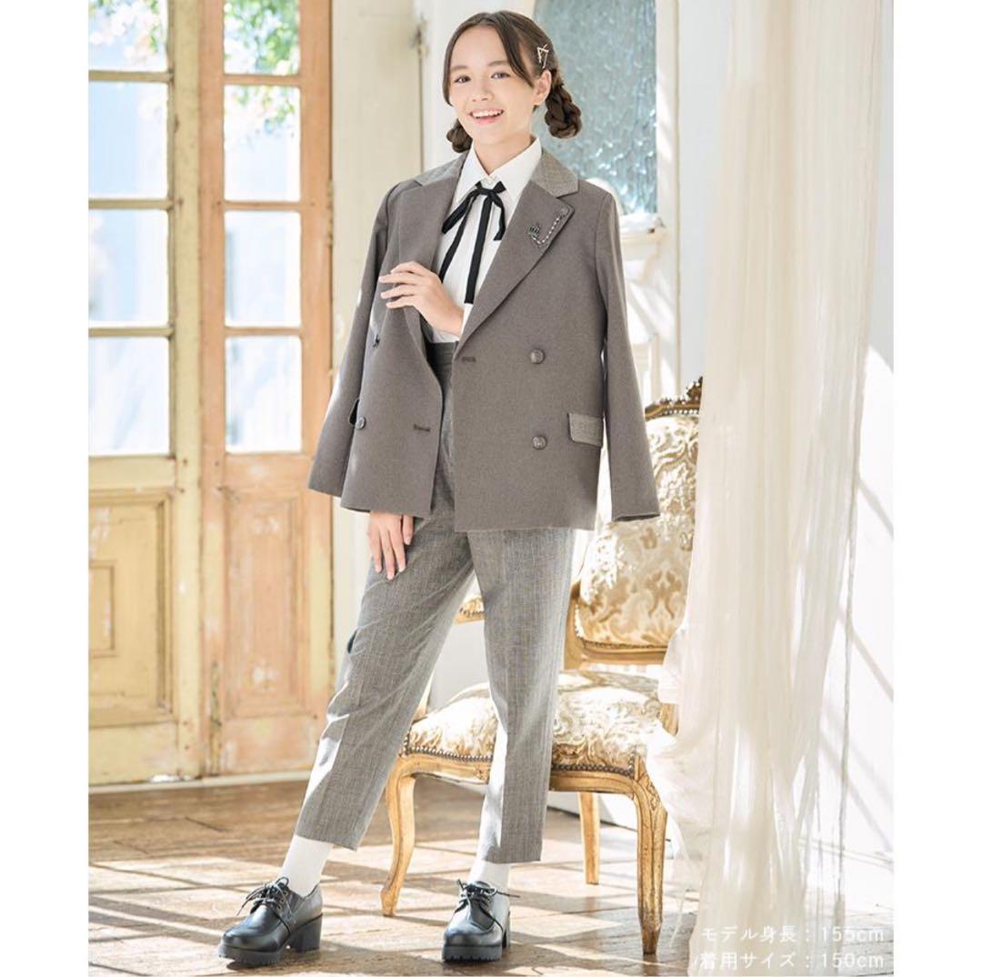 【1度のみ使用】アリサナ パンツスーツ 160cm ベージュ 卒業式 発表会