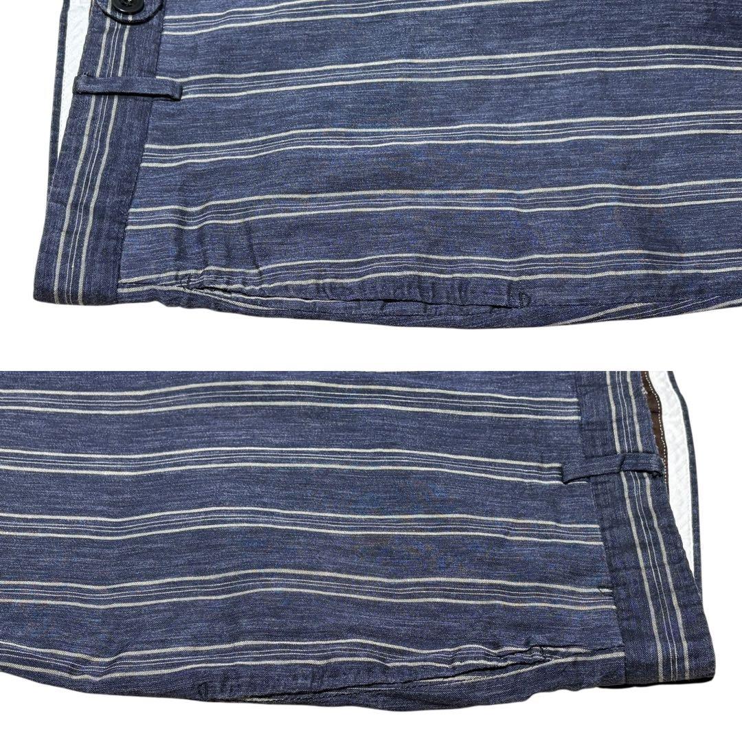 HERMES エルメス ストライプ ボトムス 50