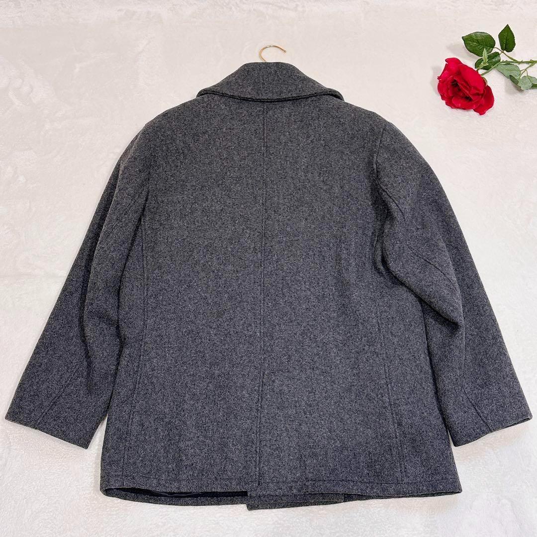 新品同様✨　schott ショット　ピーコート　ダブル　ウール　グレー　42