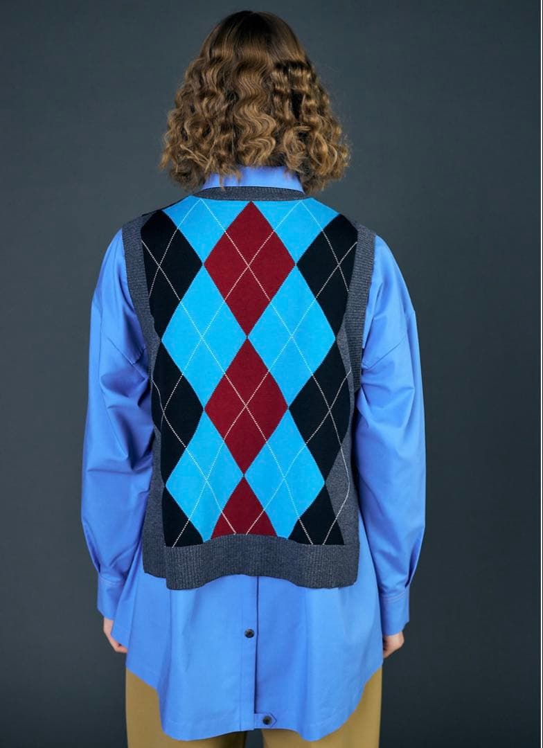 ミンク★ ナゴンスタンス spring argyle vest ベスト