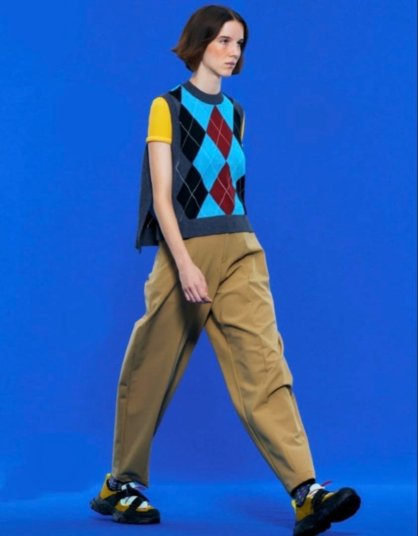 ミンク★ ナゴンスタンス spring argyle vest ベスト