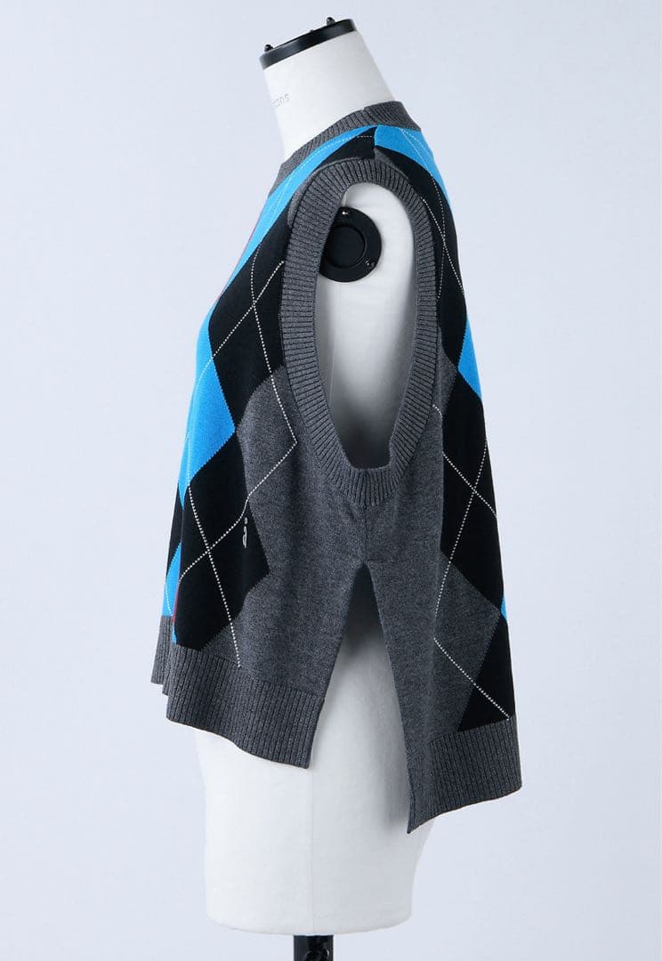 ミンク★ ナゴンスタンス spring argyle vest ベスト
