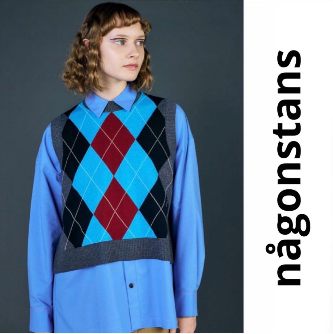 ミンク★ ナゴンスタンス spring argyle vest ベスト