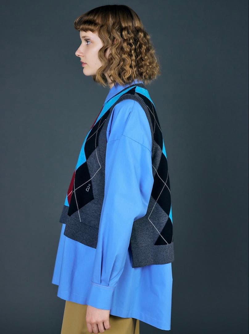 ミンク★ ナゴンスタンス spring argyle vest ベスト