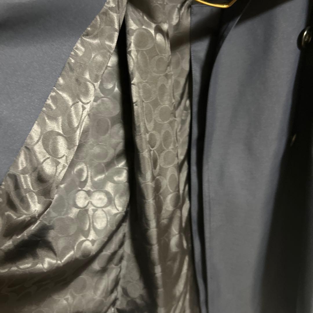 新品タグ付　コーチ　トレンチコート　ロングコート　　ネイビー　M