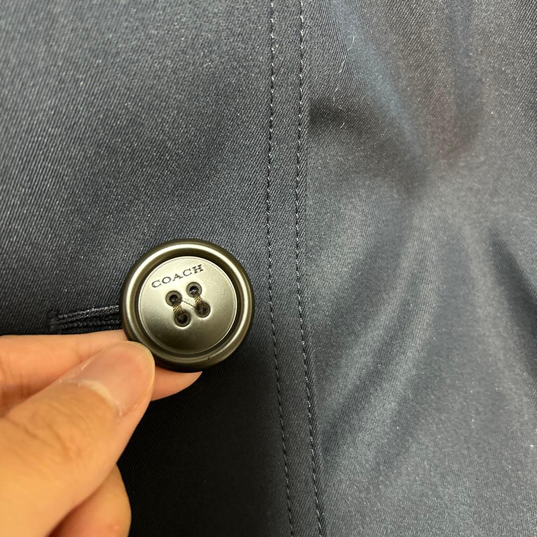 新品タグ付　コーチ　トレンチコート　ロングコート　　ネイビー　M
