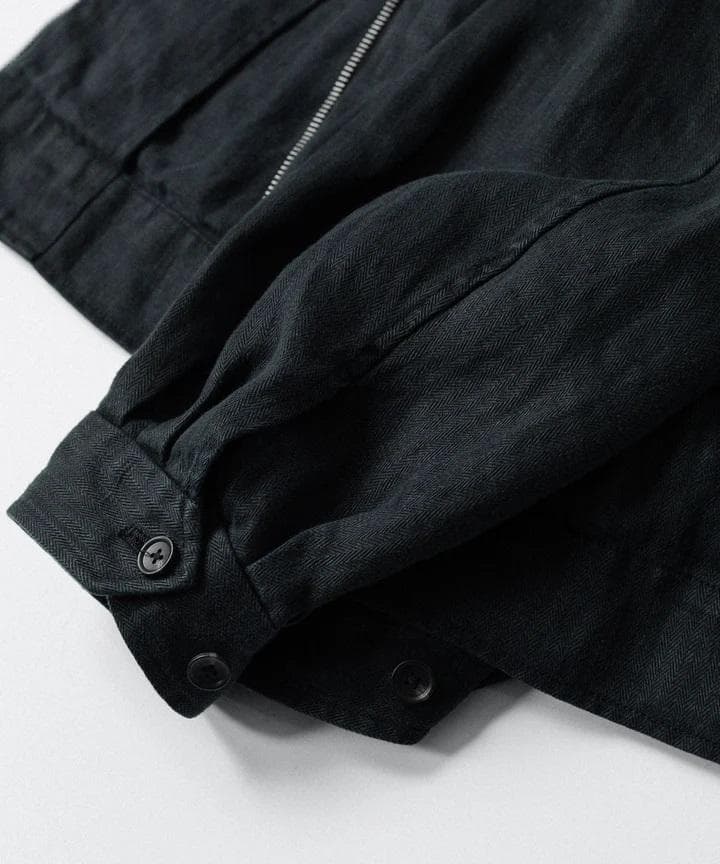 stein『HEAVY LINEN HERRINGBONE ZIPJACKET』