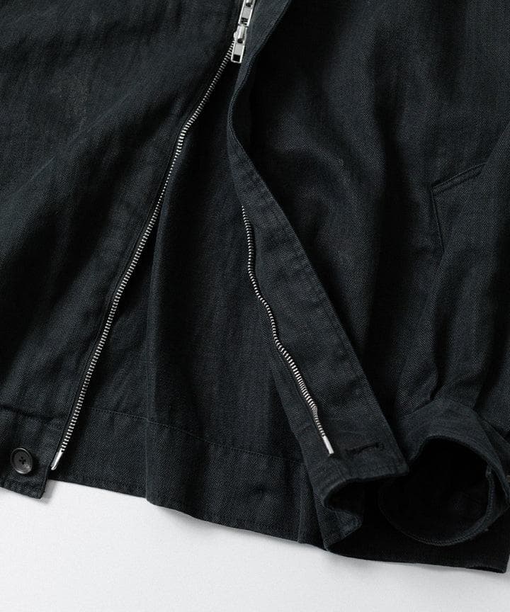 stein『HEAVY LINEN HERRINGBONE ZIPJACKET』