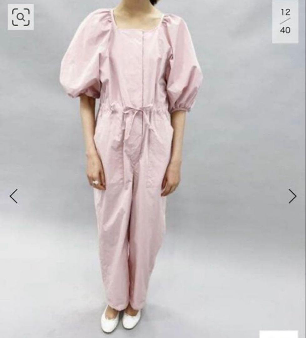 週末SALE❗️editforlulu ピンク タフタオールインワン