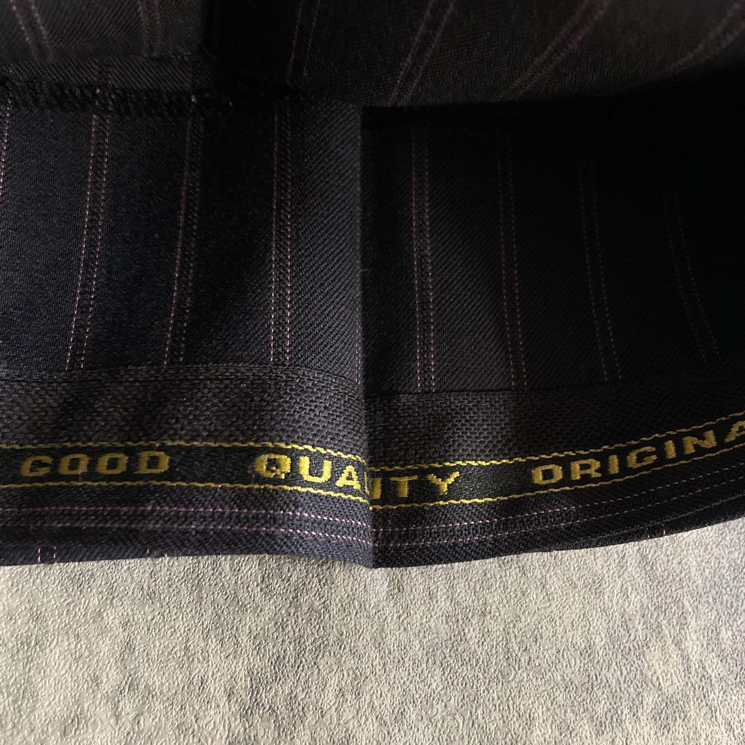 至高 極上ウール ピンクストライプ VERSACE ネクタイ ダブルスーツ XL