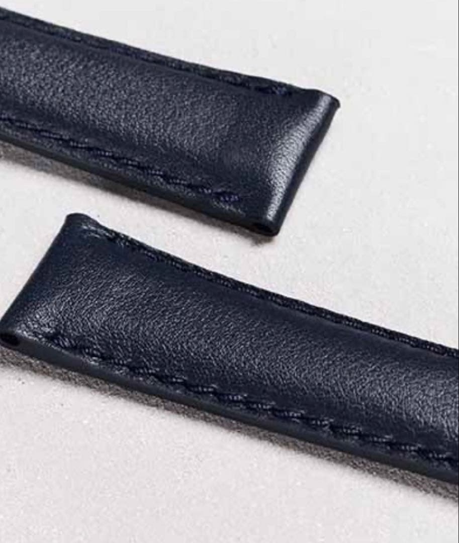 カミーユフォルネ 腕時計ベルト カーフ ネイビー 20/16