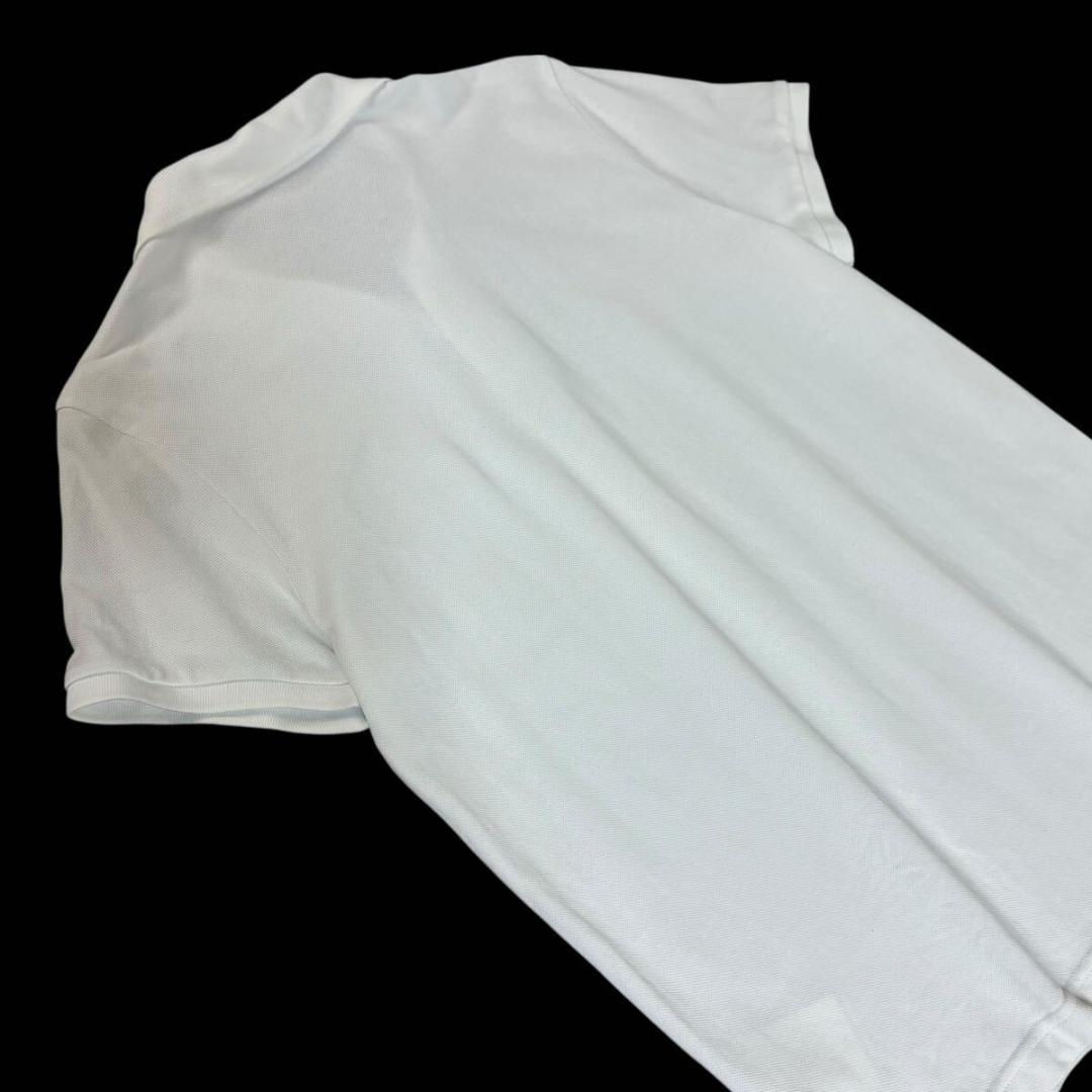 【美品】MONCLER 鹿の子 半袖 ポロシャツ ワッペン ホワイト Mサイズ