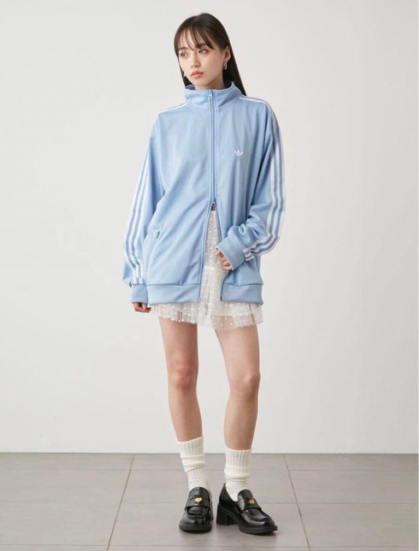 SサイズSNIDELスナイデルadidasトラックジャケットベッケンバウアー水色